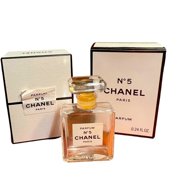 Chanel No 5 Paris Vintage Used Eau De Parfum Sprays Lotion Empty Small Bottle - Picture 9 of 10